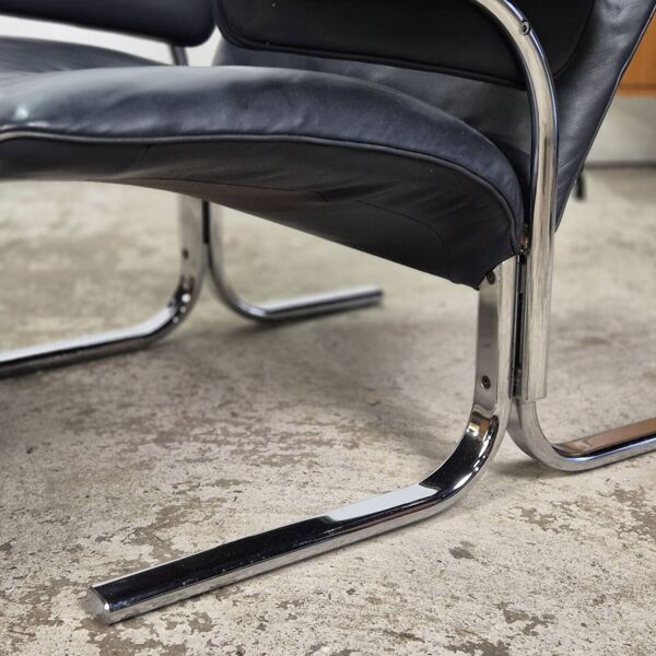 Fixez le prix ! Fauteuils lounge De Sede DS-2030 2x + ottoman, vintage.