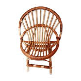 Fauteuil enfant en rotin vintage