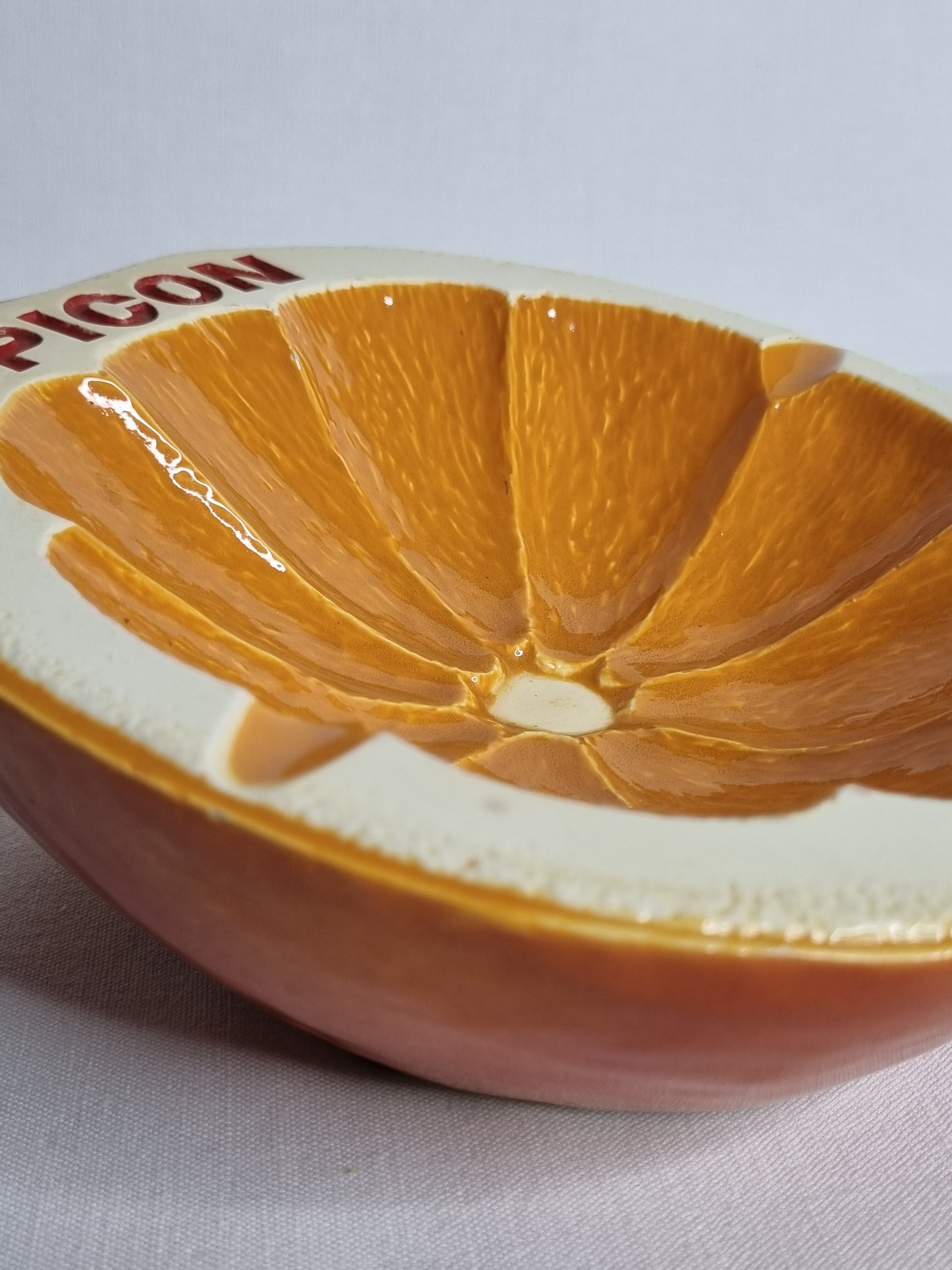 Empty pocket half orange Proceram vintage 18 cm