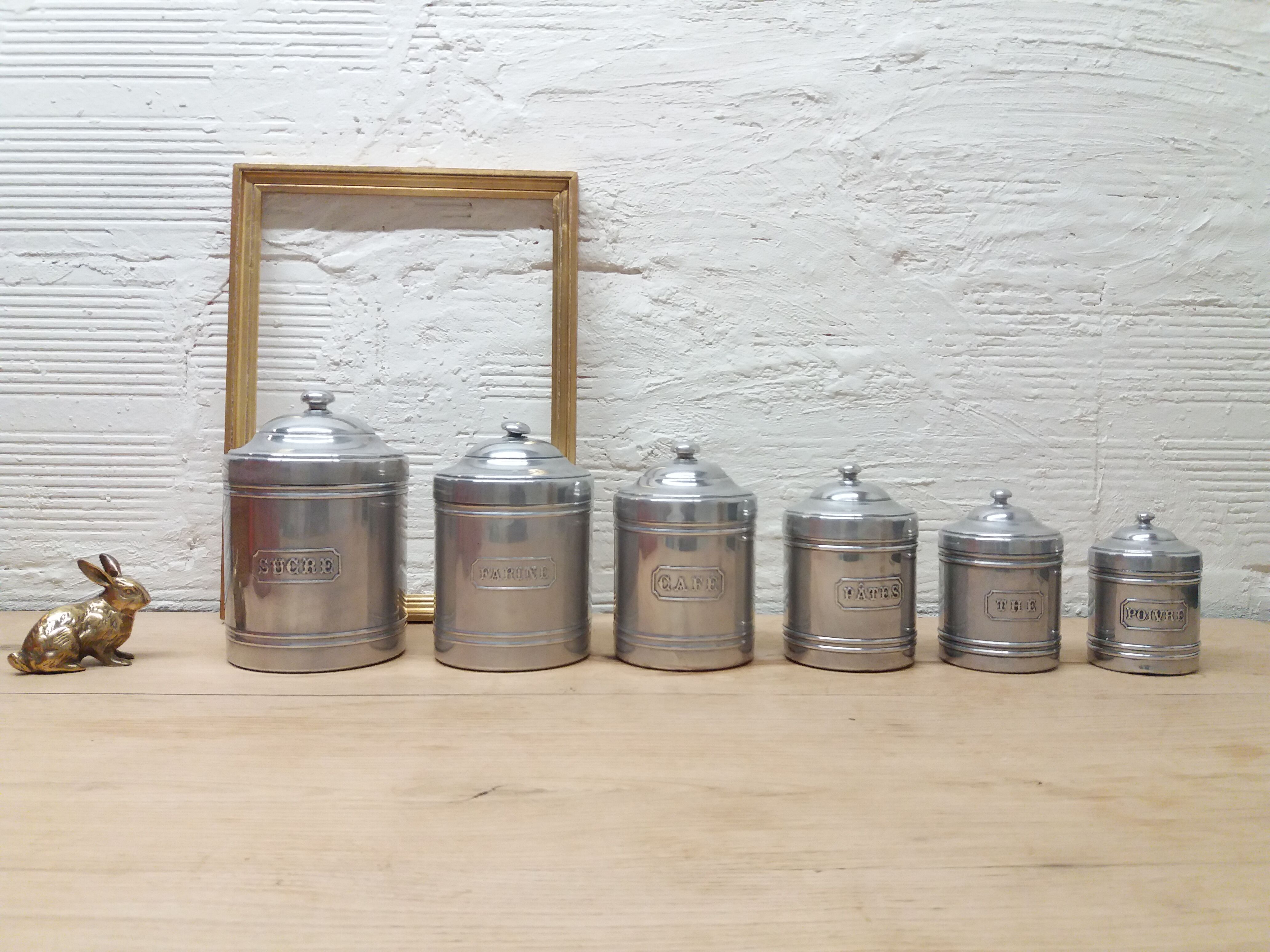 Series 6 aluminium spice jars