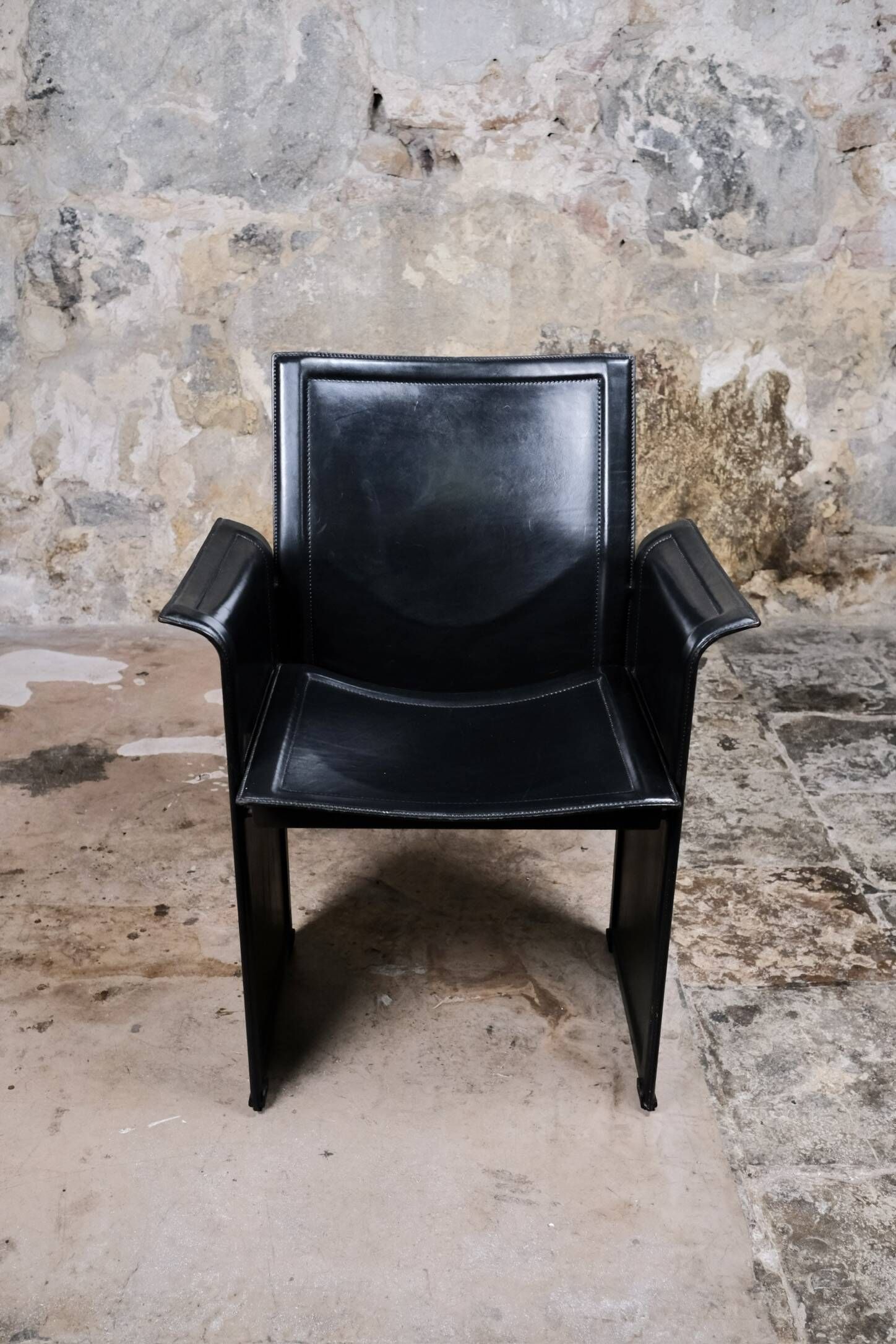 Series of 4 Korium chairs, Tito Agnoli for Matteo Grassi, 1980s