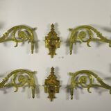 PAIR OF BRONZE WALL LIGHTS/CHANDELIERS