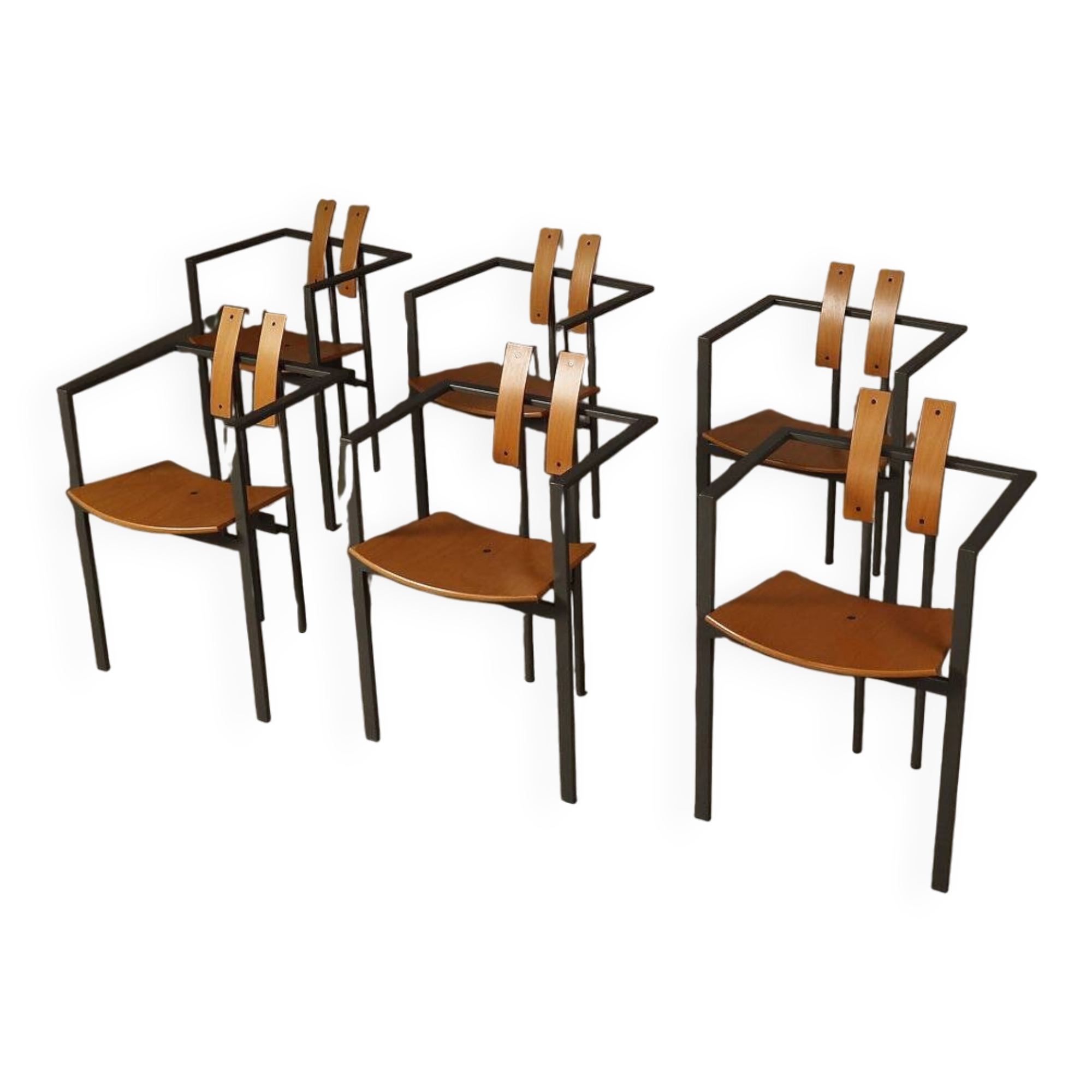 Set of six Trix chairs by Karl-Friedrich Förster for KFF, Germany, 1980s