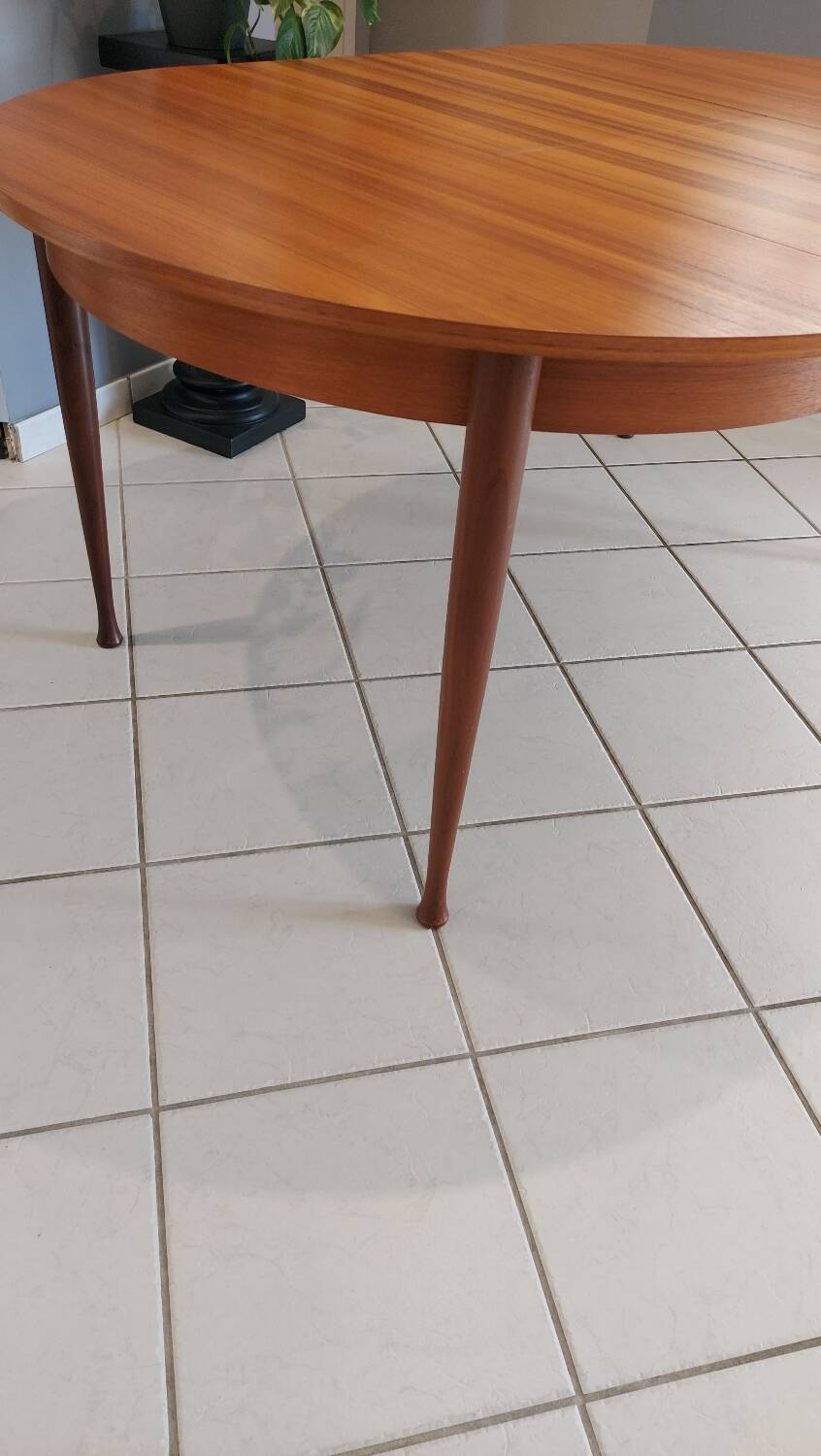 Scandinavian extendable table, vintage teak, 1970s