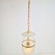 Vintage Brass and Mounted Glass Hundi Lantern Bell Lamp, 1950s