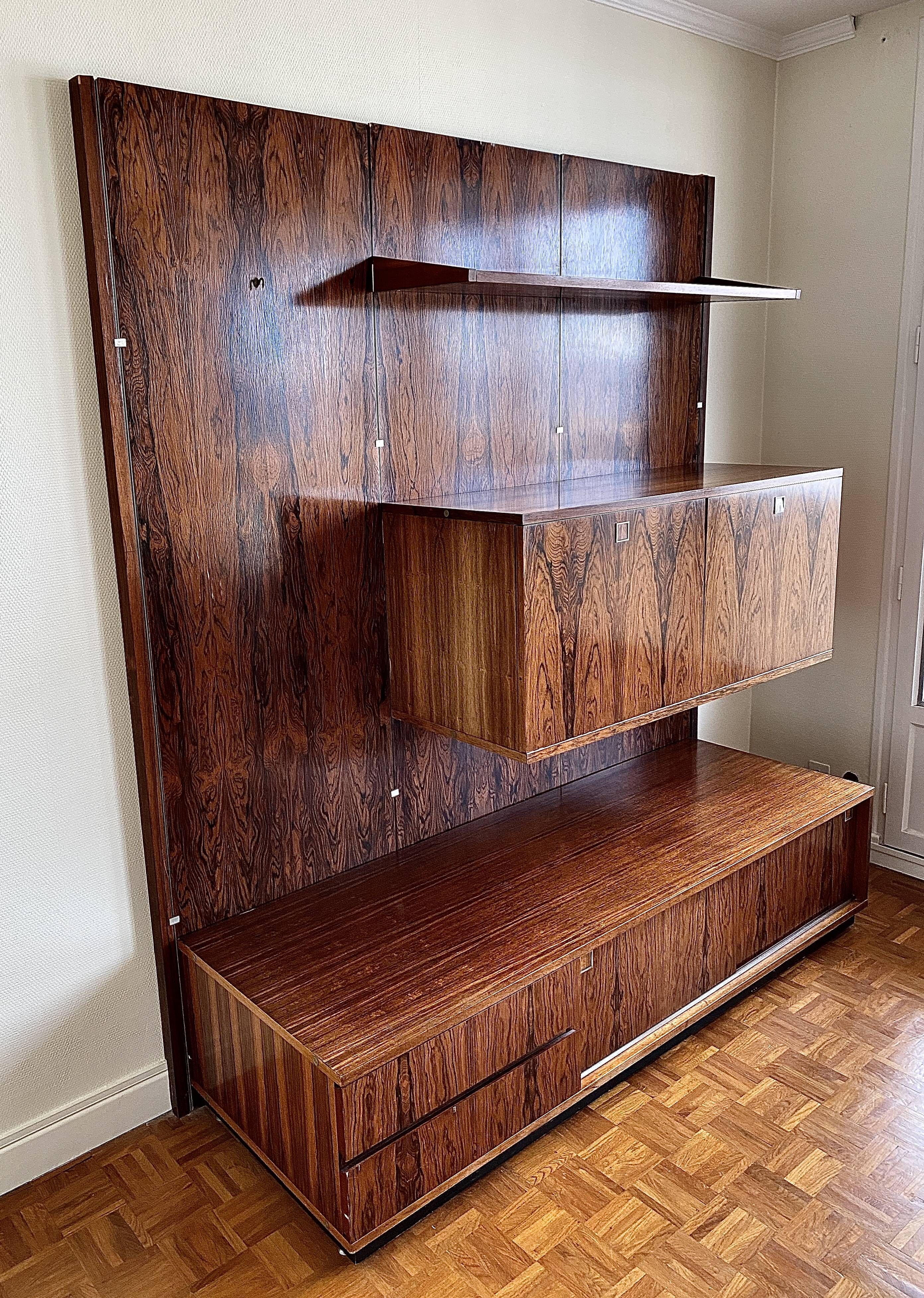 Modular Bookcase A System By Louis Paolozzi In Rio Rosewood -