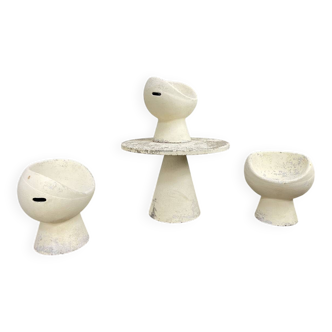 Willy Guhl Retro Futuristic Living Room Set