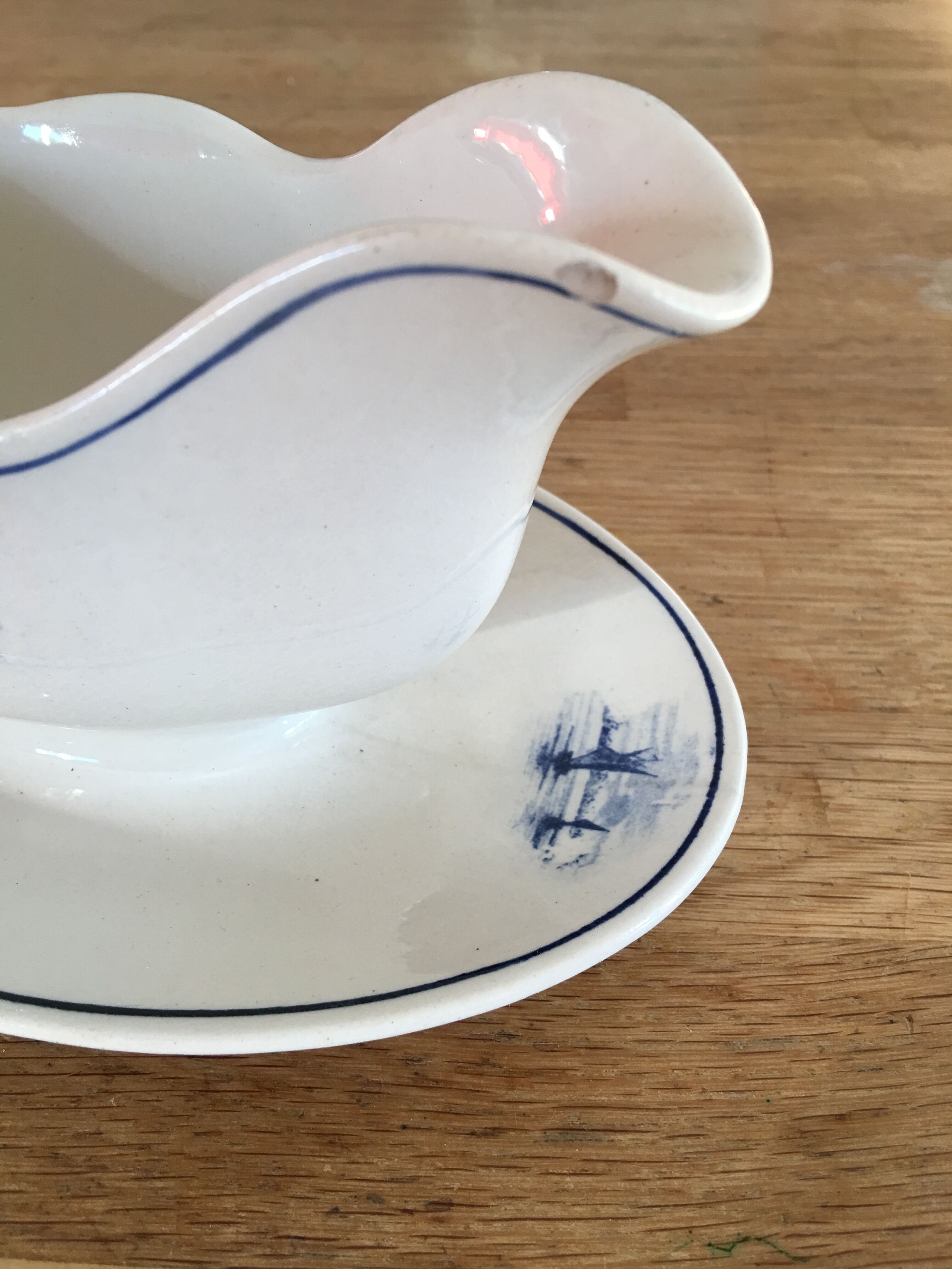 Dutch earthenware saucière, early XX