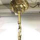 3-light chandelier in bronze and glass tulips