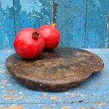 Antique round marble bread board