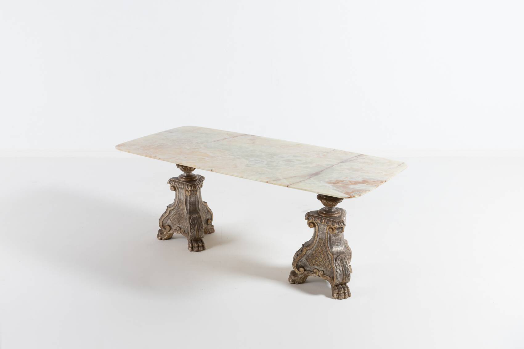 Vintage Italian design Onyx top coffee table