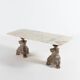 Vintage Italian design Onyx top coffee table