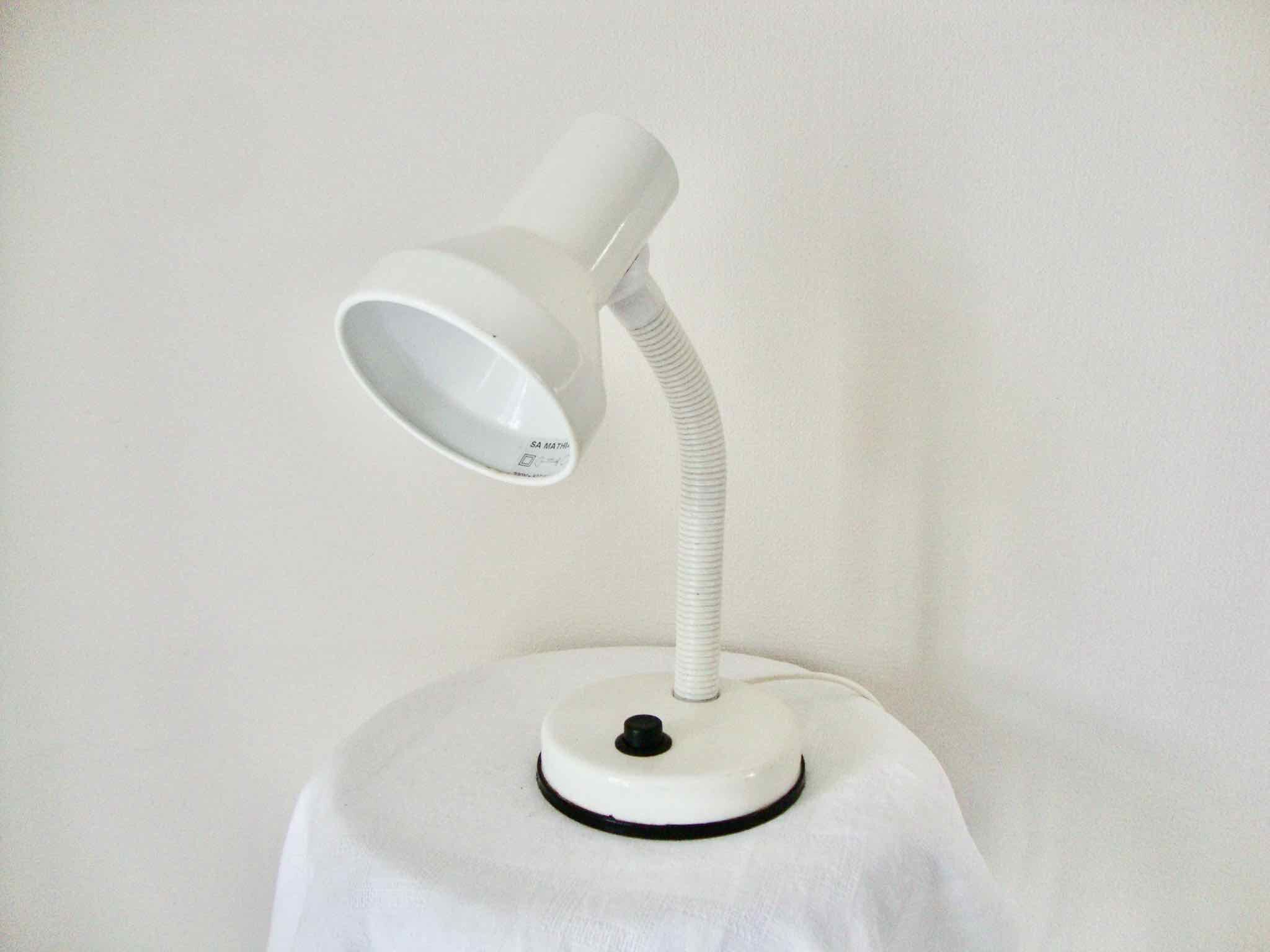White vintage office lamp