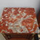 Mahogany bedside, marble incarnate of turquin, late nineteenth century