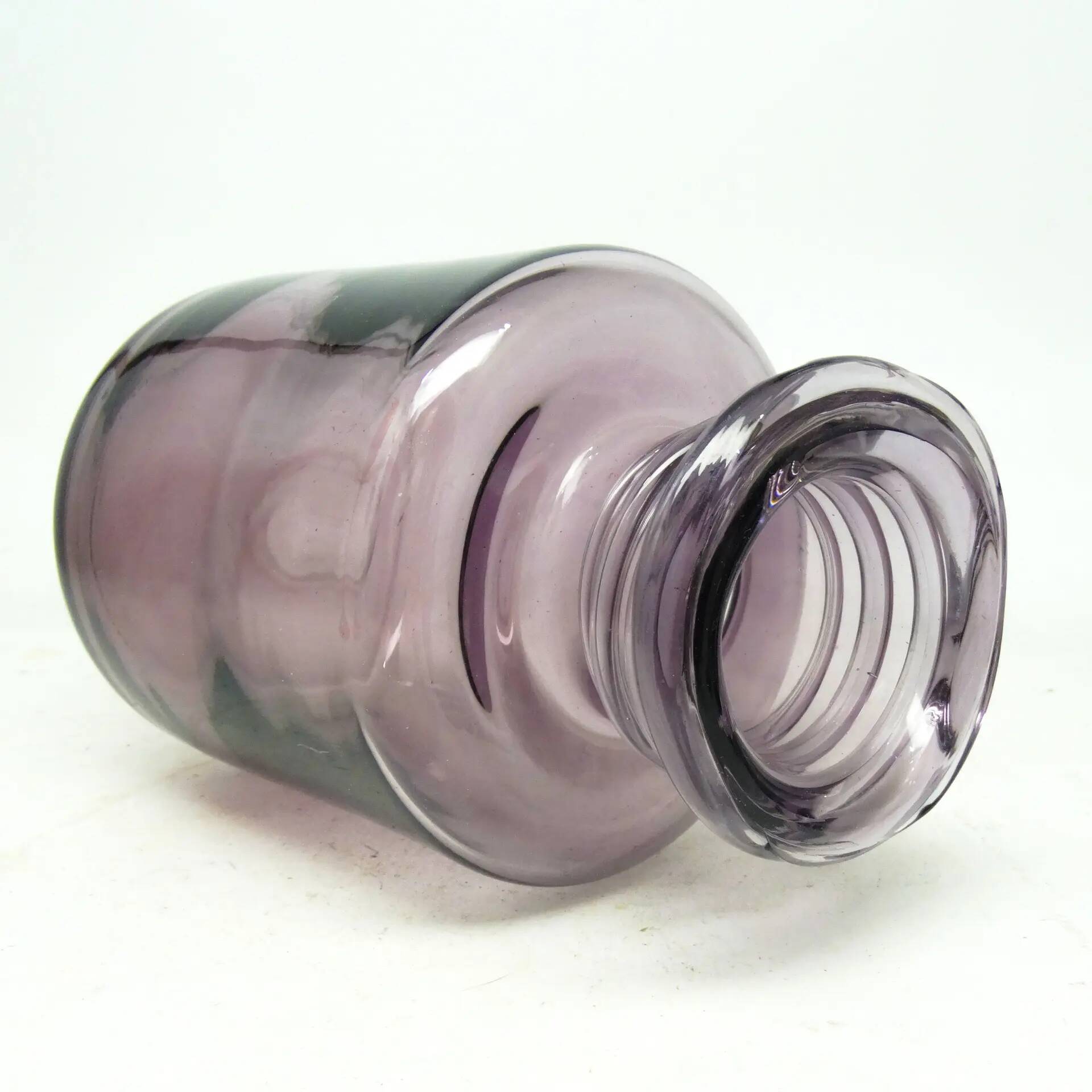 Postmodern vase, glass, designed by S. Sadowski, Poland, 1970s