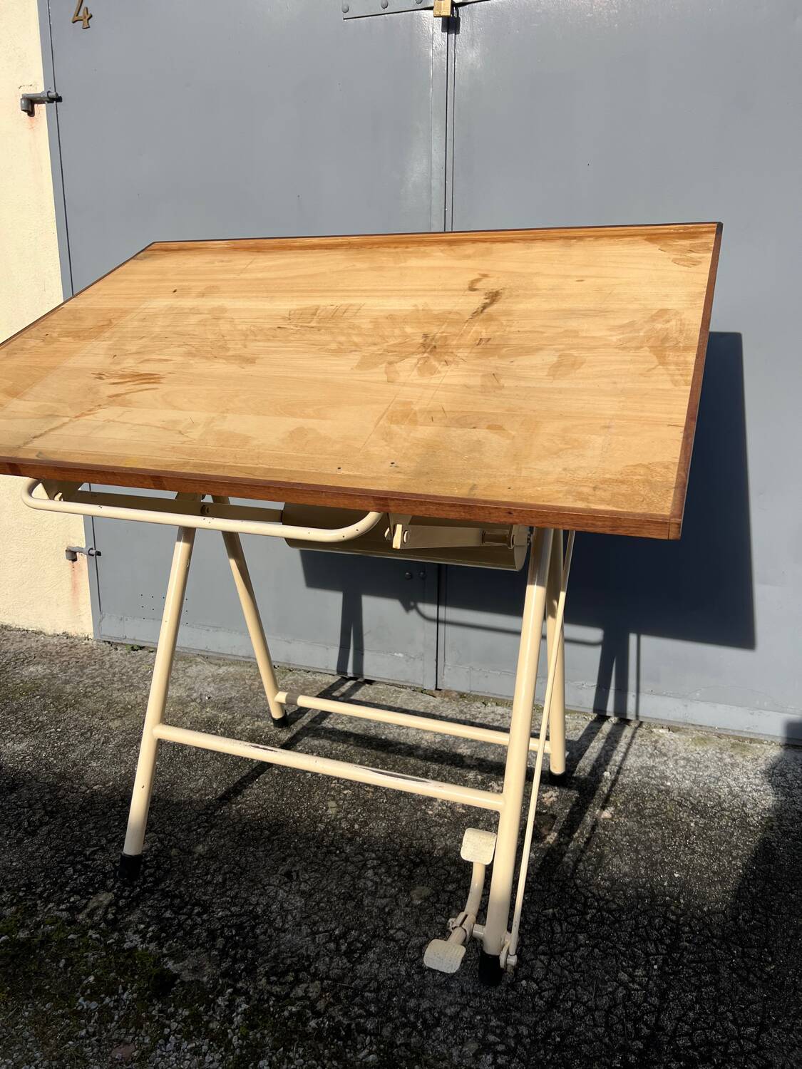 Table à dessin industrielle vintage Heliolithe