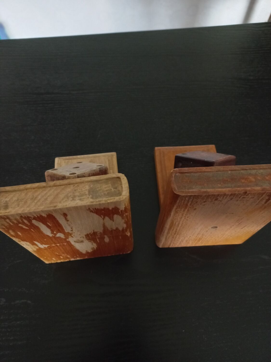 Wooden bookends