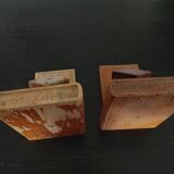 Wooden bookends