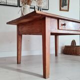 Low farm table with drawer