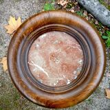 Wood and marble stool