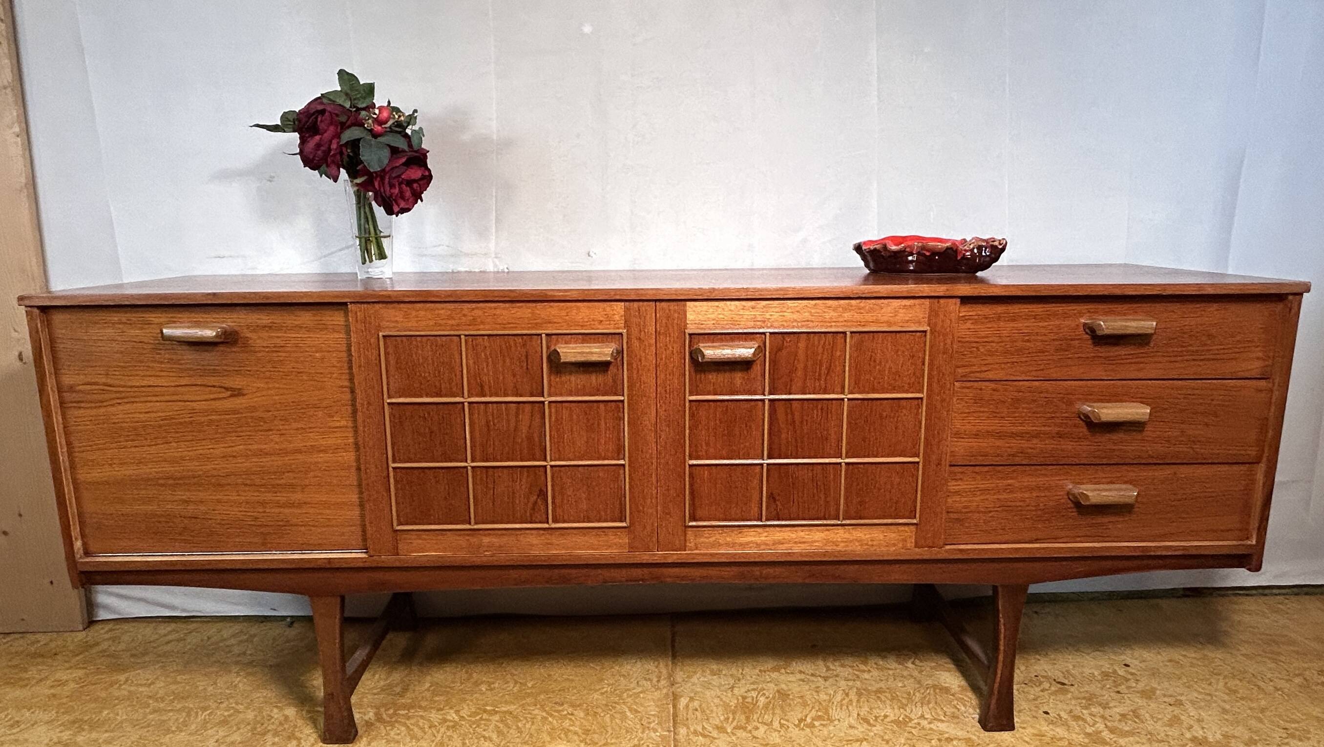 Early Mid-Century Retro Vintage Teak Sideboard by Nathan 1960