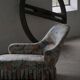 Vintage chaise longue / Sofa with floral upholstery, modern Danish design, 1950s