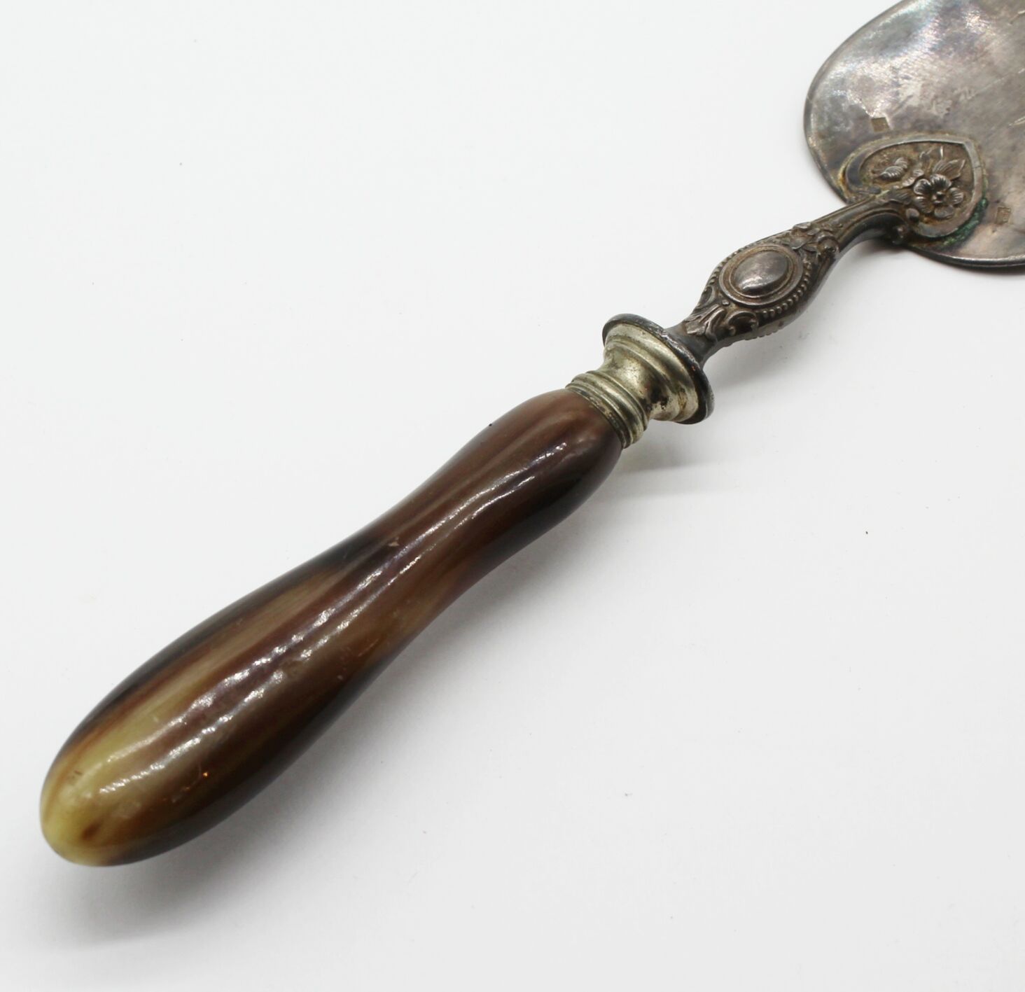 Bayard fish shovel in silver metal
