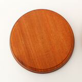 Vintage turned wood bowl with lid, trinket box with lid, Handmade