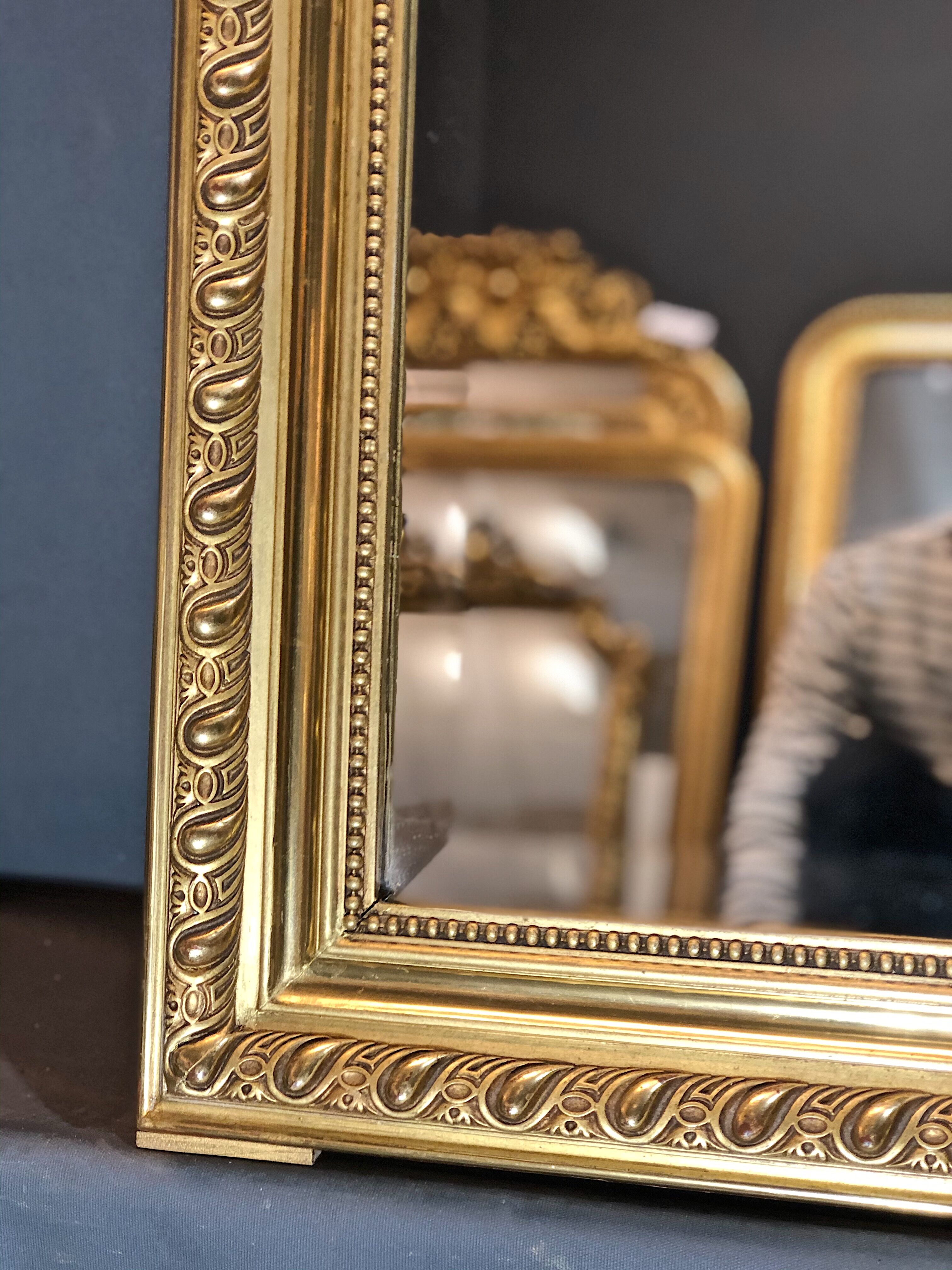 Old mirror gold leaf gilding