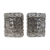 Paire d'appliques rectangulaires en cristal par Kinkeldey 1960