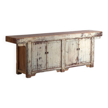 Antique altar buffet lacquered in pine wood – China, circa 1900