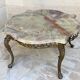 Brass and marble coffee table