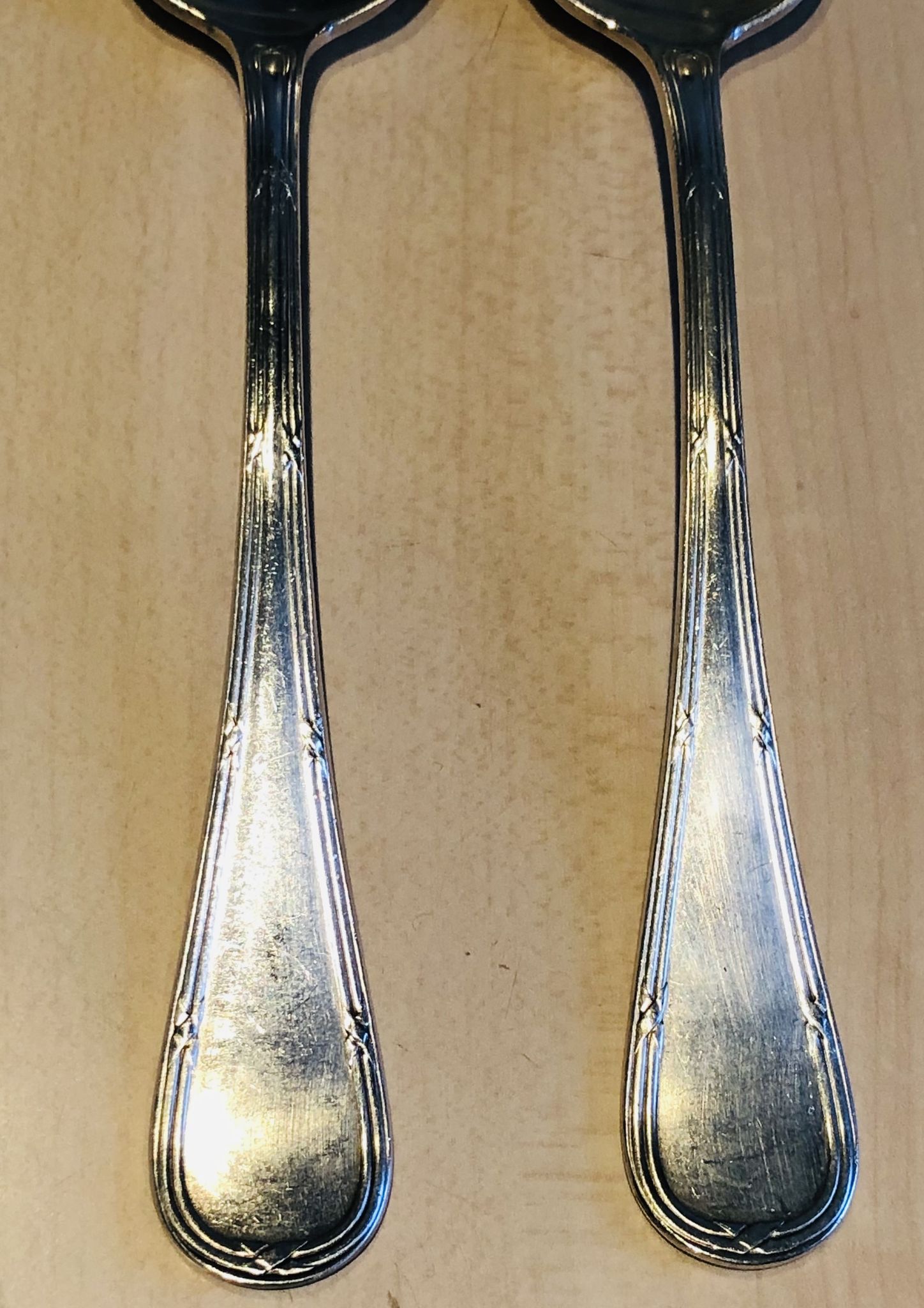 Ensemble de 6 couverts 12 pièces en métal argenté