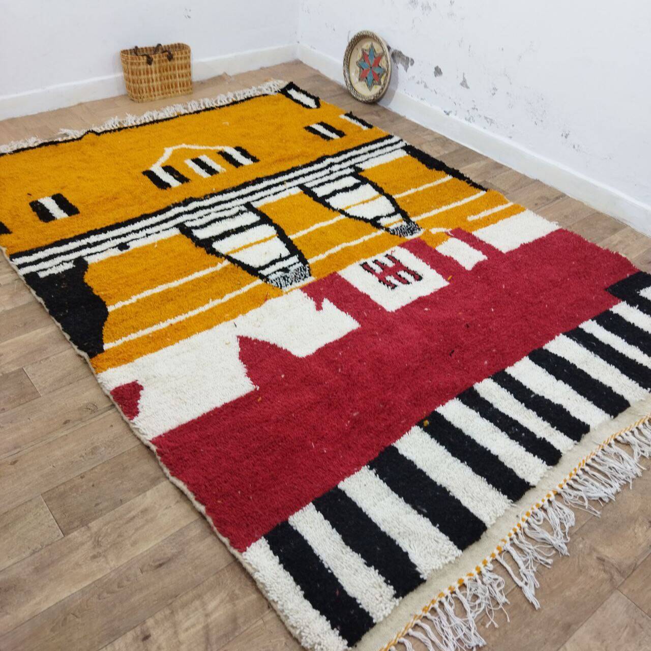 Azilal Berber rug in handmade wool 300 X 215 CM