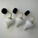 Lot 3 vintage opaline wall lights