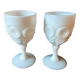Lot de 2 verres sur pied opale