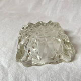 Chiseled glass ashtray