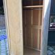 Wardrobe wardrobe in pickled oak Vintage compass feet