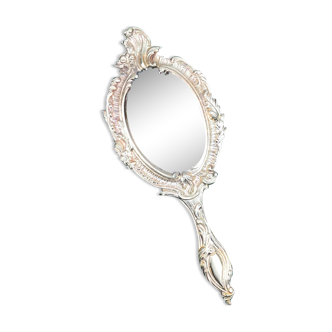 Miroir "face à main" en bronze