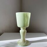 Vintage yellow onyx marble vase/candle holder