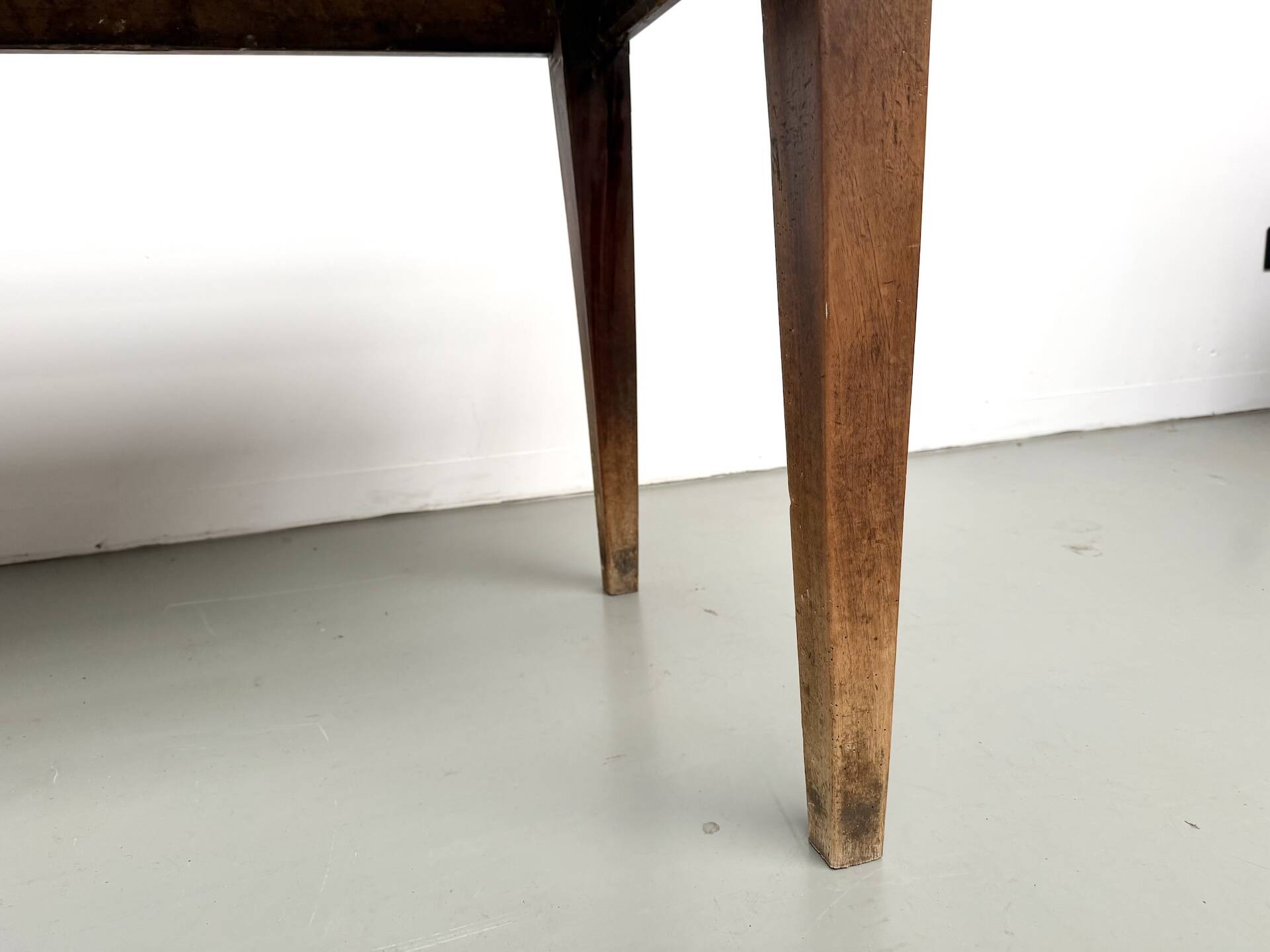 Solid walnut farmhouse table, 1950s.
