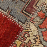 5x8 Neutral Red Beige Oushak Patchwork Rug 245x168Cm