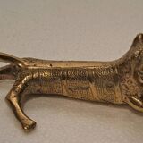 Bronze feline paperweight