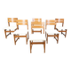 Set of 6 brutalist dining chairs, 1970s