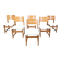 Set of 6 brutalist dining chairs, 1970s