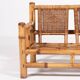 Italian Modern bamboo-wicker bench, 1970's