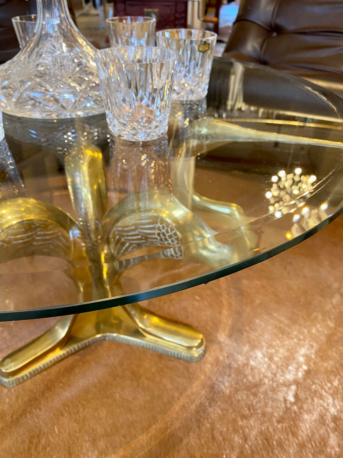 Hollywood Regency Heron Coffee Table