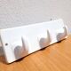 Antique white ceramic wall hook 3p
