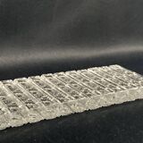 Set of 12 molded glass or crystal knife rests with diamond point decor