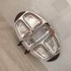 Plateau inox 18/10 poignées en bois multi compartiment Vintage